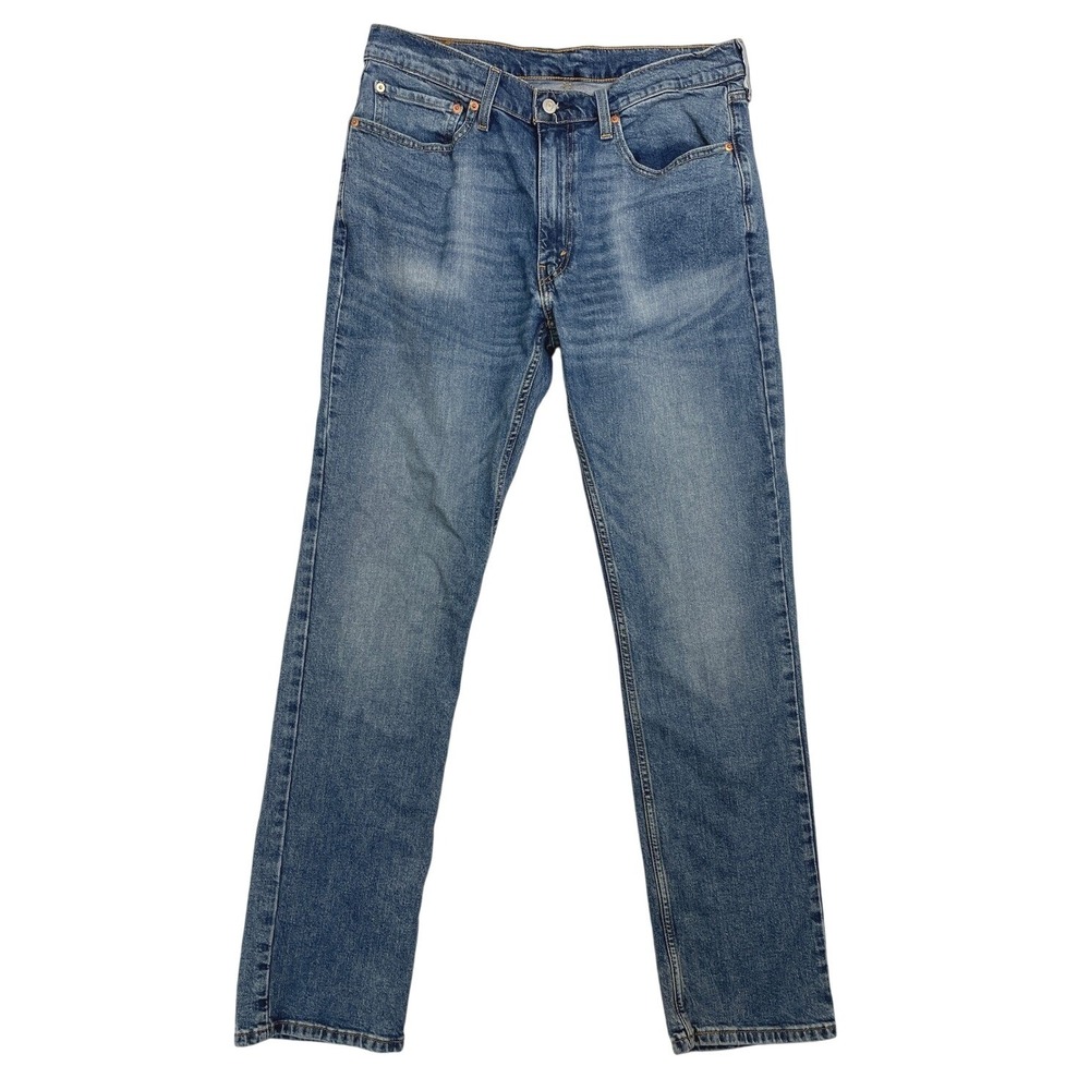 Levis 514 Mens 36x34 Jeans Straight Fit Stretch Medium Wash Blue Denim